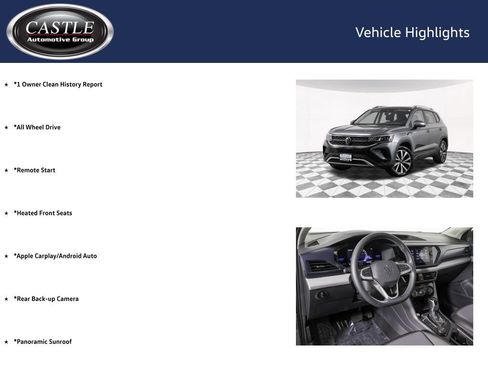 Used 2023 Volkswagen Taos SE w/ Panoramic Sunroof Package AWD/4WD image 4