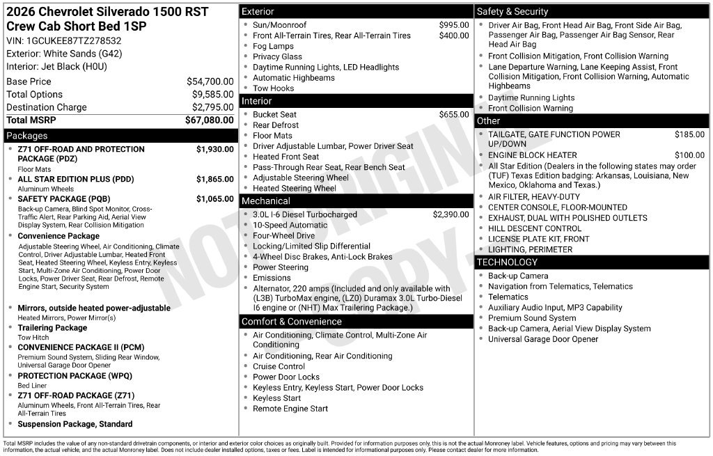 New 2026 Chevrolet Silverado 1500 RST AWD/4WD image 44