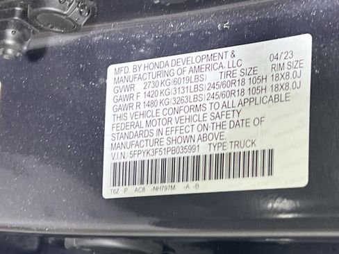 Used 2023 Honda Ridgeline RTL image 31