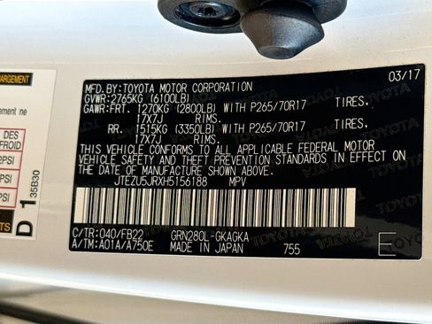 Used 2017 Toyota 4Runner SR5 RWD image 34