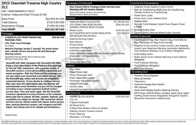 Used 2023 Chevrolet Traverse High Country AWD/4WD image 26