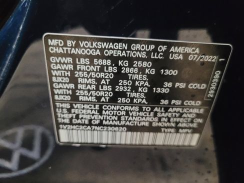 Used 2022 Volkswagen Atlas Cross Sport SE image 33