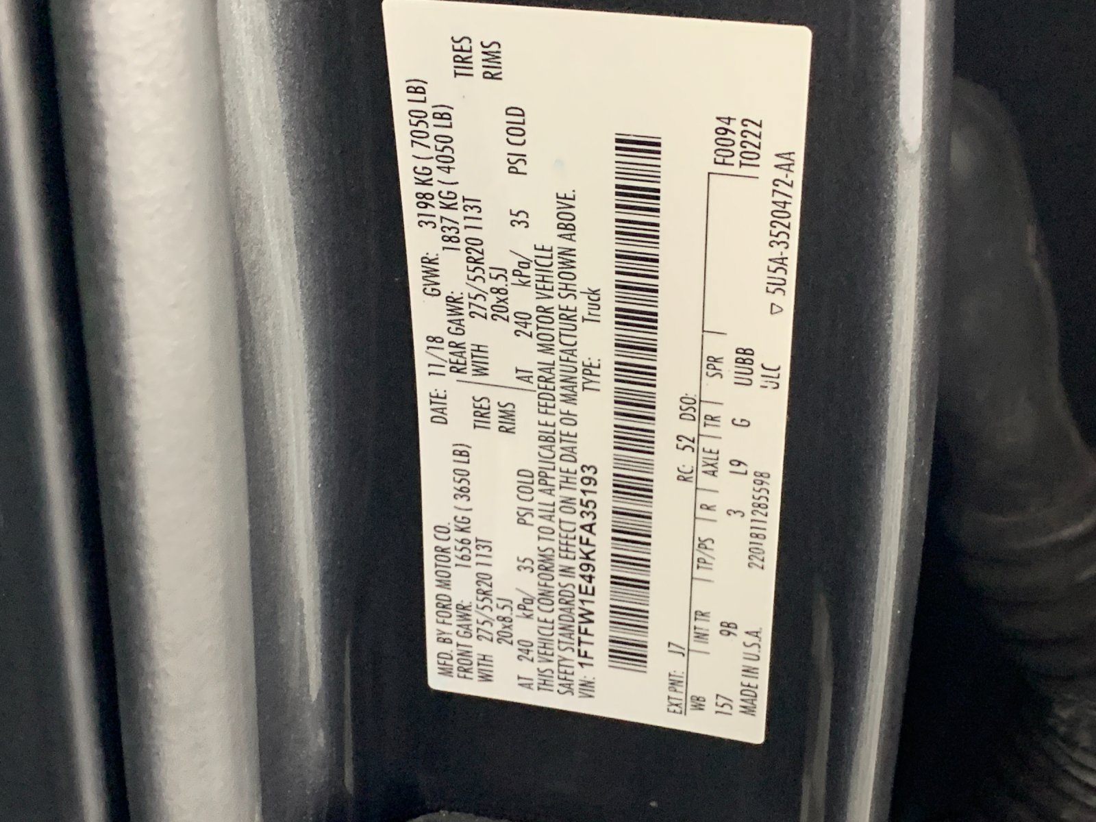 Used 2019 Ford F150 Platinum w/ Equipment Group 701A Luxury AWD/4WD image 11