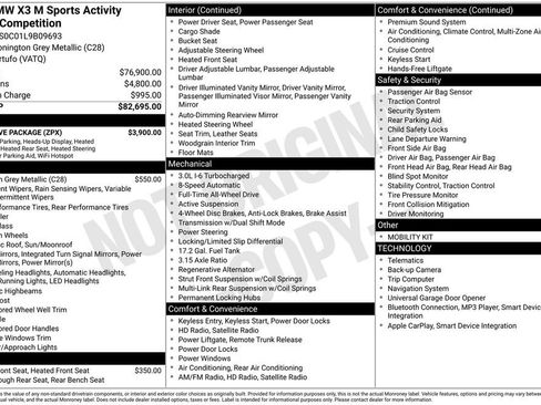 Used 2020 BMW X3 M w/ Executive Package image 1