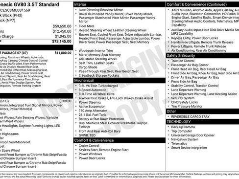 Used 2021 Genesis GV80 3.5T w/ Prestige Package 07 image 2