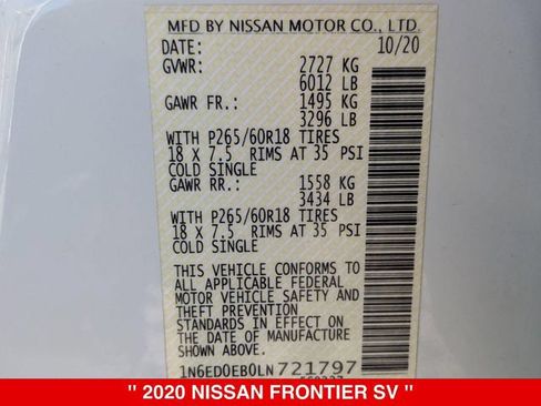 Used 2020 Nissan Frontier SV AWD/4WD image 36