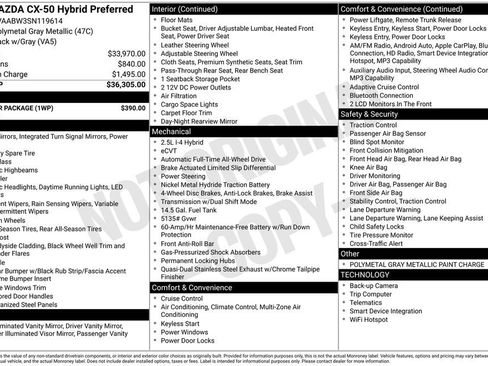 Certified 2025 MAZDA CX-50 2.5 Hybrid w/ Weather Package AWD/4WD image 34