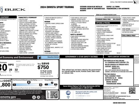 Used 2024 Buick Envista Sport Touring w/ Convenience I Package FWD image 50