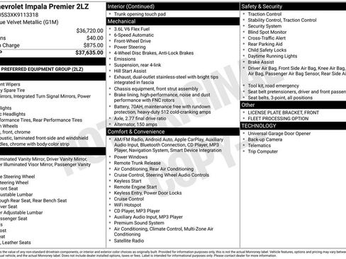 Used 2019 Chevrolet Impala Premier image 35