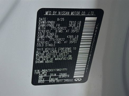 Certified 2026 INFINITI QX80 Autograph w/ Premium Cargo Package image 44