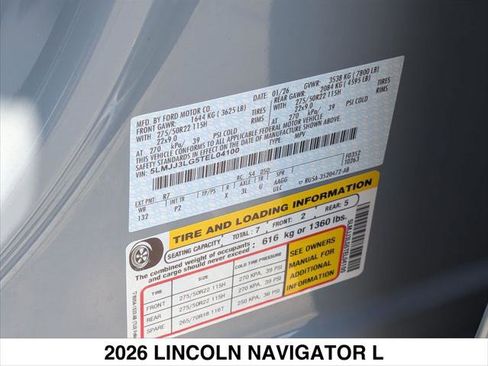 Used 2026 Lincoln Navigator L Reserve w/ Jet Appearance Package AWD/4WD image 26