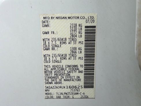 Used 2020 Nissan Murano S w/ Technology Package image 34