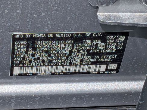 New 2026 Honda HR-V LX image 36