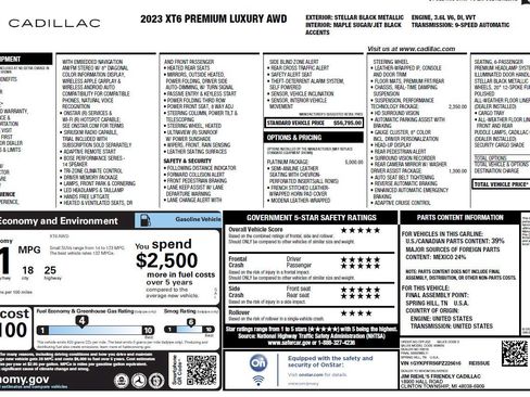 Certified 2023 Cadillac XT6 Premium Luxury w/ Platinum Package AWD/4WD image 3