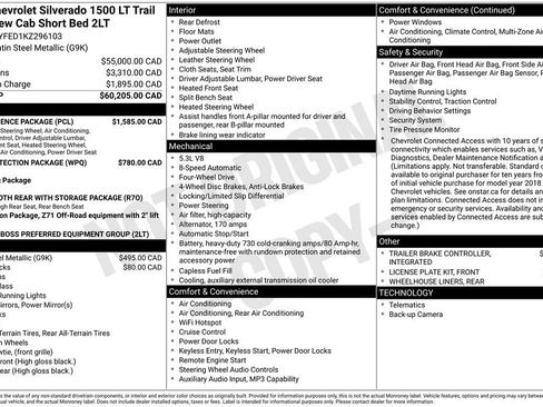 Used 2019 Chevrolet Silverado 1500 LT Trail Boss w/ Convenience Package AWD/4WD image 45