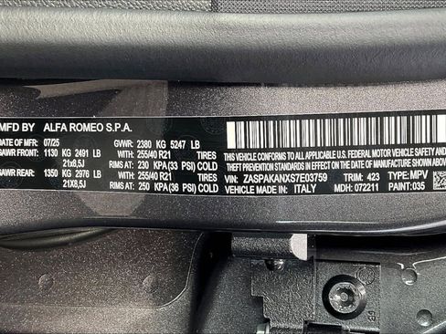 New 2025 Alfa Romeo Stelvio Sprint w/ Veloce Package image 13