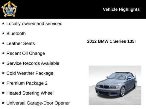 Used 2012 BMW 135i Convertible RWD image 2