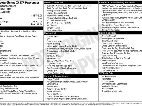 Used 2026 Toyota Sienna XSE FWD image 37