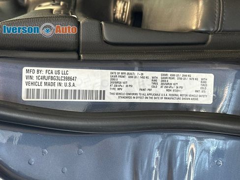 Used 2020 Jeep Grand Cherokee Limited w/ Trailer Tow Group IV AWD/4WD image 14