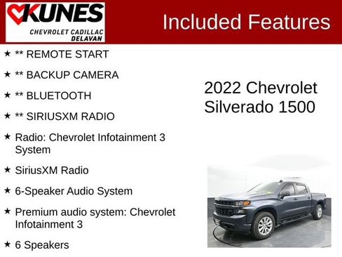Used 2022 Chevrolet Silverado 1500 Custom w/ Safety Confidence Package image 3
