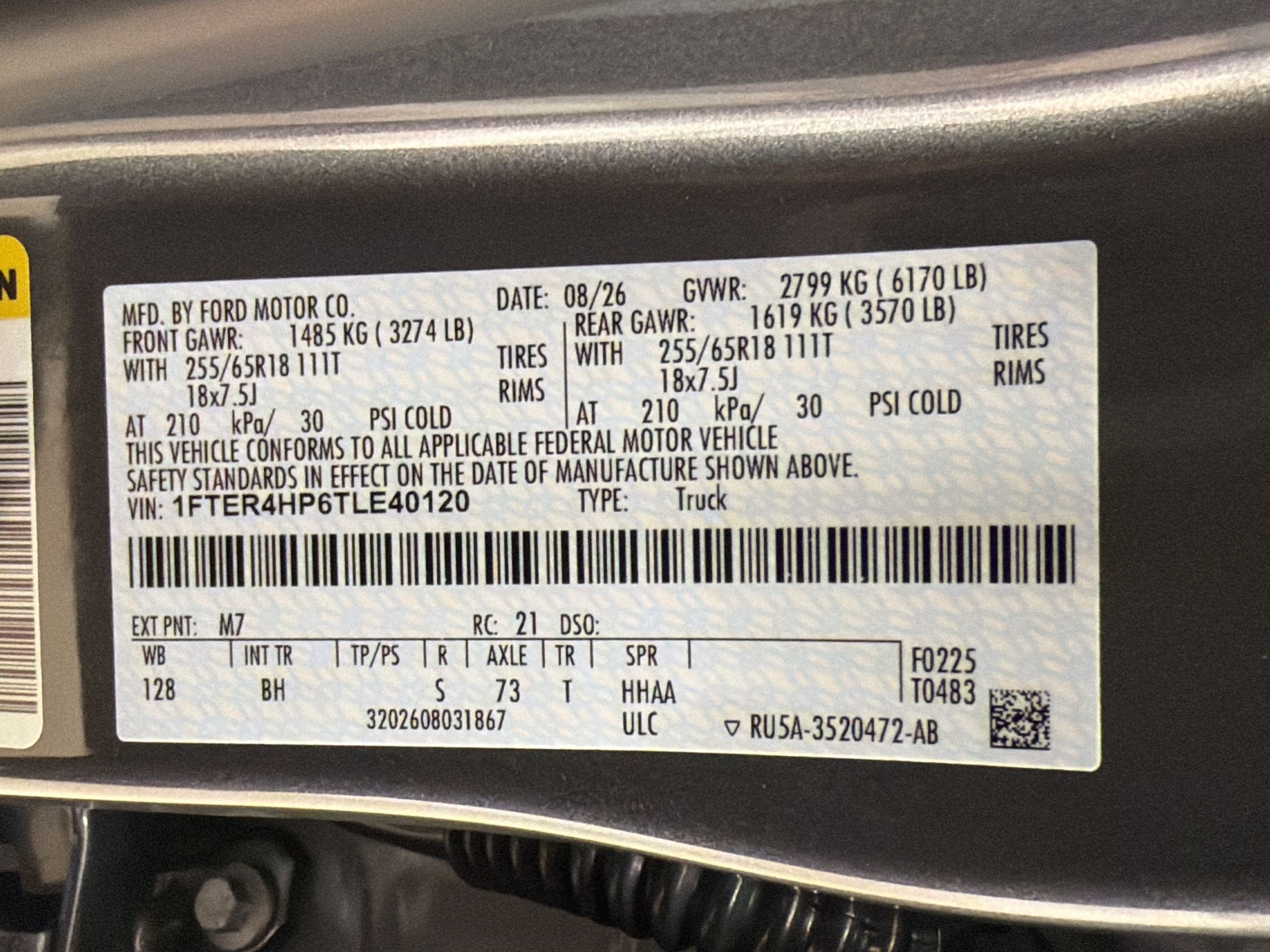 New 2026 Ford Ranger XLT w/ Equipment Group 301A High AWD/4WD image 23