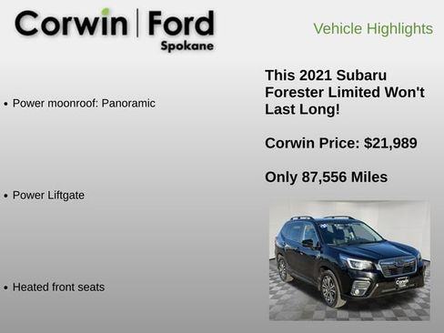Used 2021 Subaru Forester Limited w/ Popular Package #3 image 12