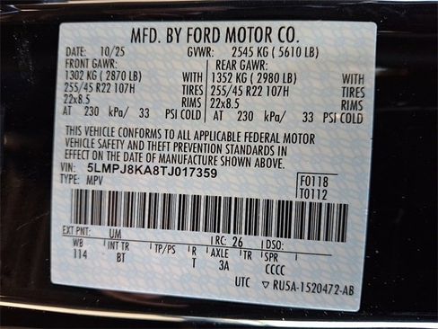 New 2026 Lincoln Nautilus Reserve w/ Jet Appearance Package image 10