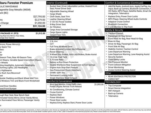 Used 2021 Subaru Forester Premium w/ Popular Package #1 image 7