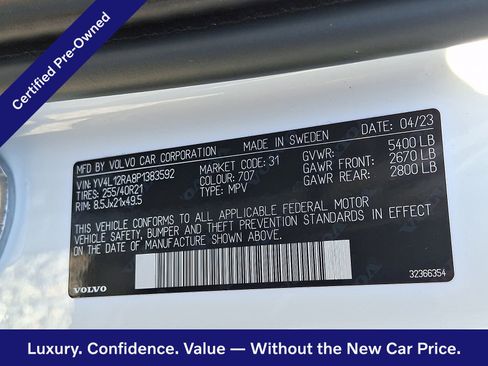 Certified 2023 Volvo XC60 B5 Ultimate w/ Climate Package AWD/4WD image 29