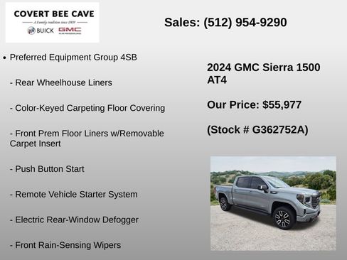 Used 2024 GMC Sierra 1500 AT4 w/ Technology Package AWD/4WD image 12