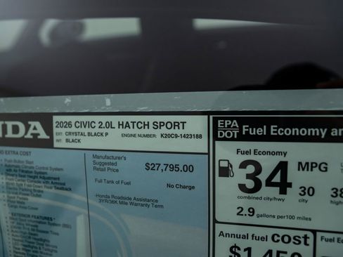 New 2026 Honda Civic Sport image 30