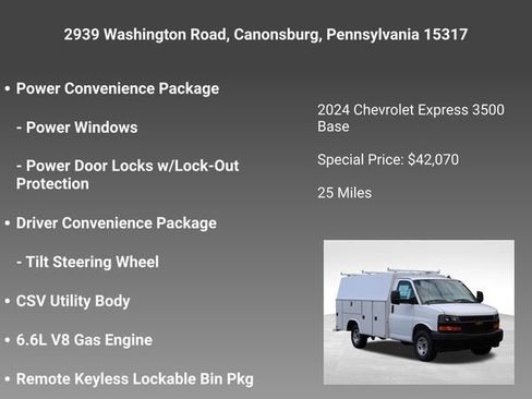 New 2024 Chevrolet Express 3500 w/ Power Convenience Package image 9