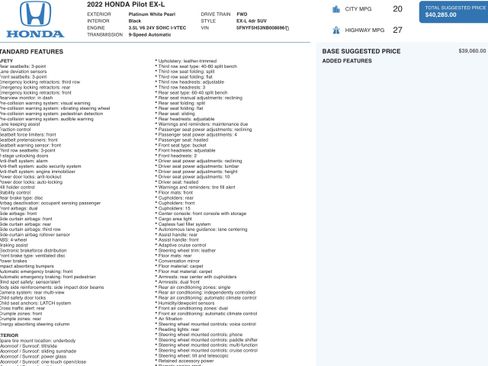 Used 2022 Honda Pilot EX-L image 4