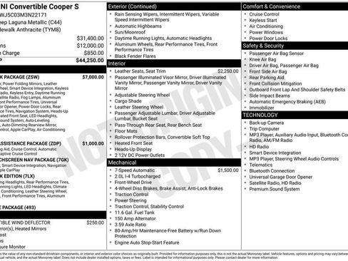 Used 2021 MINI Cooper S w/ Sidewalk Package FWD image 9