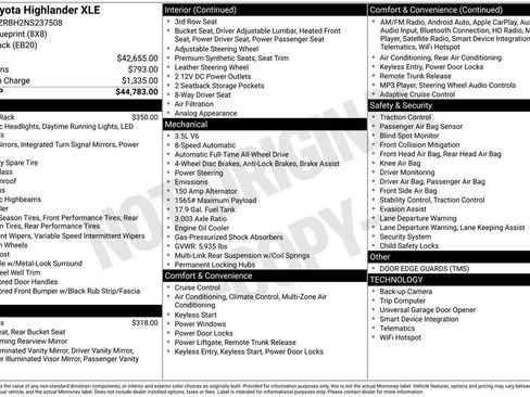 Used 2022 Toyota Highlander XLE AWD/4WD image 28