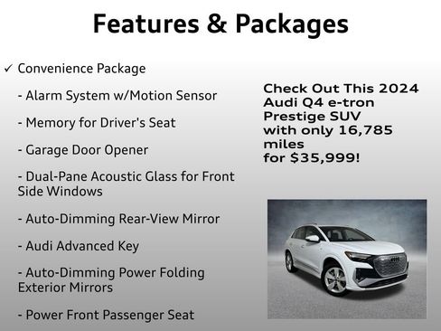 Used 2024 Audi Q4 e-tron Prestige image 16