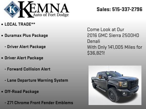 Used 2016 GMC Sierra 2500 Denali w/ Duramax Plus Package image 7