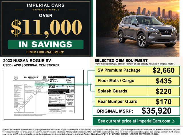 Used 2023 Nissan Rogue SV w/ SV Premium B Package AWD/4WD image 3