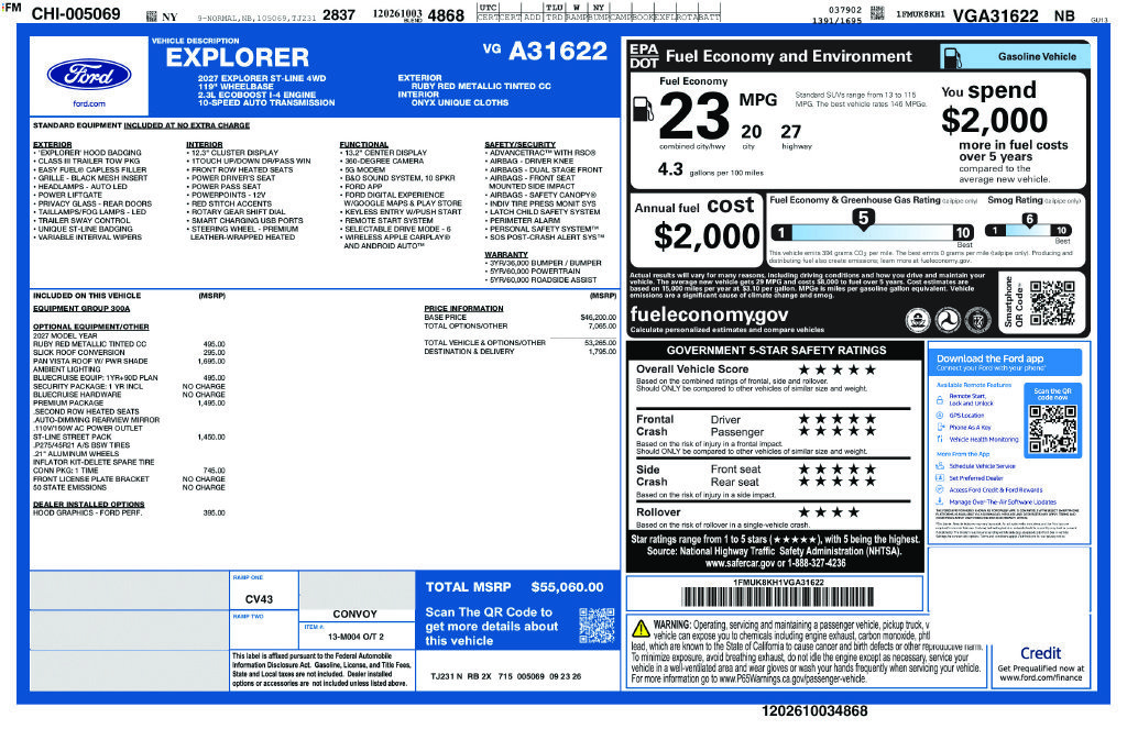 New 2027 Ford Explorer ST-Line AWD/4WD image 6