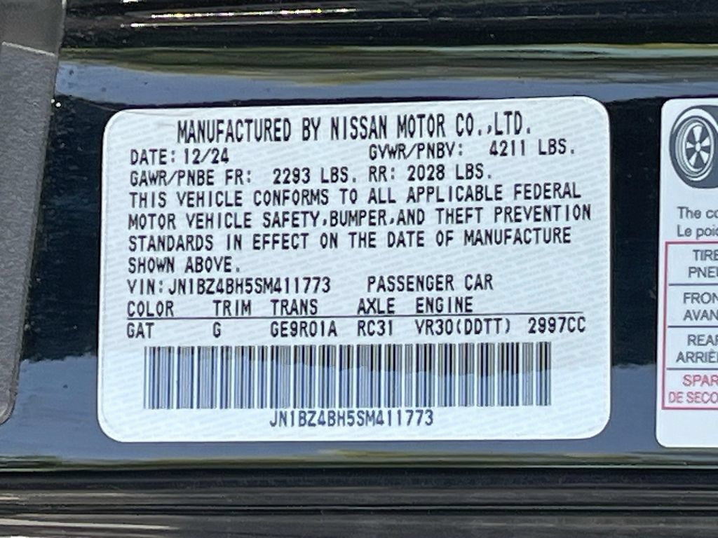 Used 2025 Nissan Z Performance w/ Floor Mat Package RWD image 29
