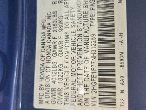 Used 2022 Honda Civic EX image 23