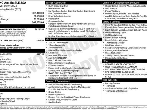 Used 2023 GMC Acadia SLE w/ Driver Convenience Package AWD/4WD image 42