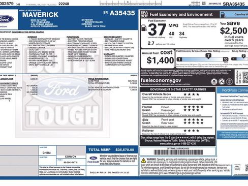Used 2025 Ford Maverick XLT w/ Equipment Group 301A AWD/4WD image 2