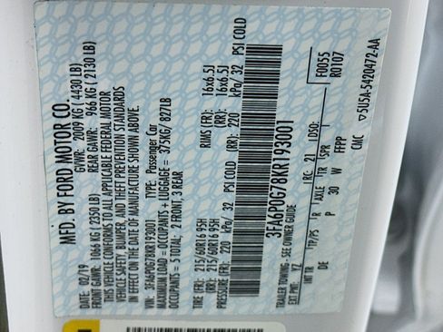 Used 2019 Ford Fusion S image 12