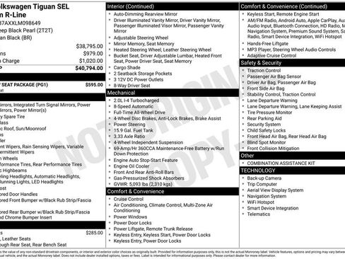 Used 2020 Volkswagen Tiguan SEL Premium R-Line w/ 3rd Row Seat Package image 11
