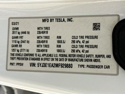 Used 2021 Tesla Model 3 Standard Range Plus RWD image 31