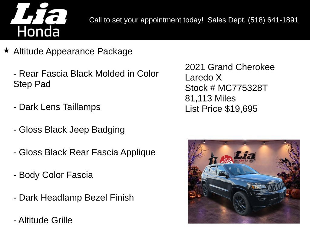 Used 2021 Jeep Grand Cherokee Laredo X AWD/4WD image 7
