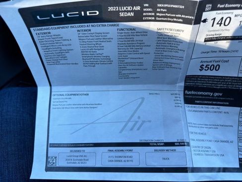Used 2023 Lucid Air Pure AWD/4WD image 30