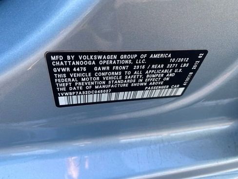 Used 2013 Volkswagen Passat 2.5 SE image 7