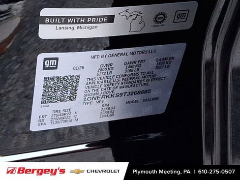 New 2026 Chevrolet Traverse High Country w/ LPO, Floor Liner Package FWD image 17